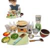 Mini Cook Set - Realistic Cooking Tools, Metal Frying Pot, Tiny Kitchen Utensils with Stove Burner, Real Heat Miniature Cookware | Functional Cooking Accessories for Creating Real Dishes in Play view 1