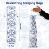 Bornerwhite 2 Pcs Blue Drawstring Mahjong Bags Protective Sleeve Printed Tile Bag 26 Inches Mahjong Racks for Tiles and Pushers for Mahjong Accessories and Gifts(Empty Bag Only) view 2