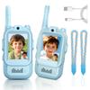 Video Walkie Talkies for Kids, Handheld 2 Pack Rechargeable Video Intercom Kids Walkies Talkies, Indoor Outdoor Toys for Family Games, Outside, Camping, Hiking for Boys Girls Ages 3-12 (Blue/Blue) view 1