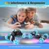 1:12 Gesture Sensing RC Stunt Car, 2 * 1200mAh Hand Controlled Remote Control Twist Cars with Light & Music, 4WD 360 Rotate Transform Drift, Gifts for 8-12 Kids Age 8 9 10 11 12 Yrs Old Trains view 4
