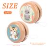 Wooden Yoyo 2Pcs 1.57x1.34 Cartoon Animal Pattern Yoyo Kids Natrual Wooden Portable & Lightweight Yo-Yo Fun Amateurish - Gifts for Kids and Adults Playing. view 4