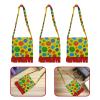 LOGOFUN 3pcs Clown Shoulder Bags Colorful Dotted Crossbody Purse for Halloween Cosplay Costume Kids Women view 3