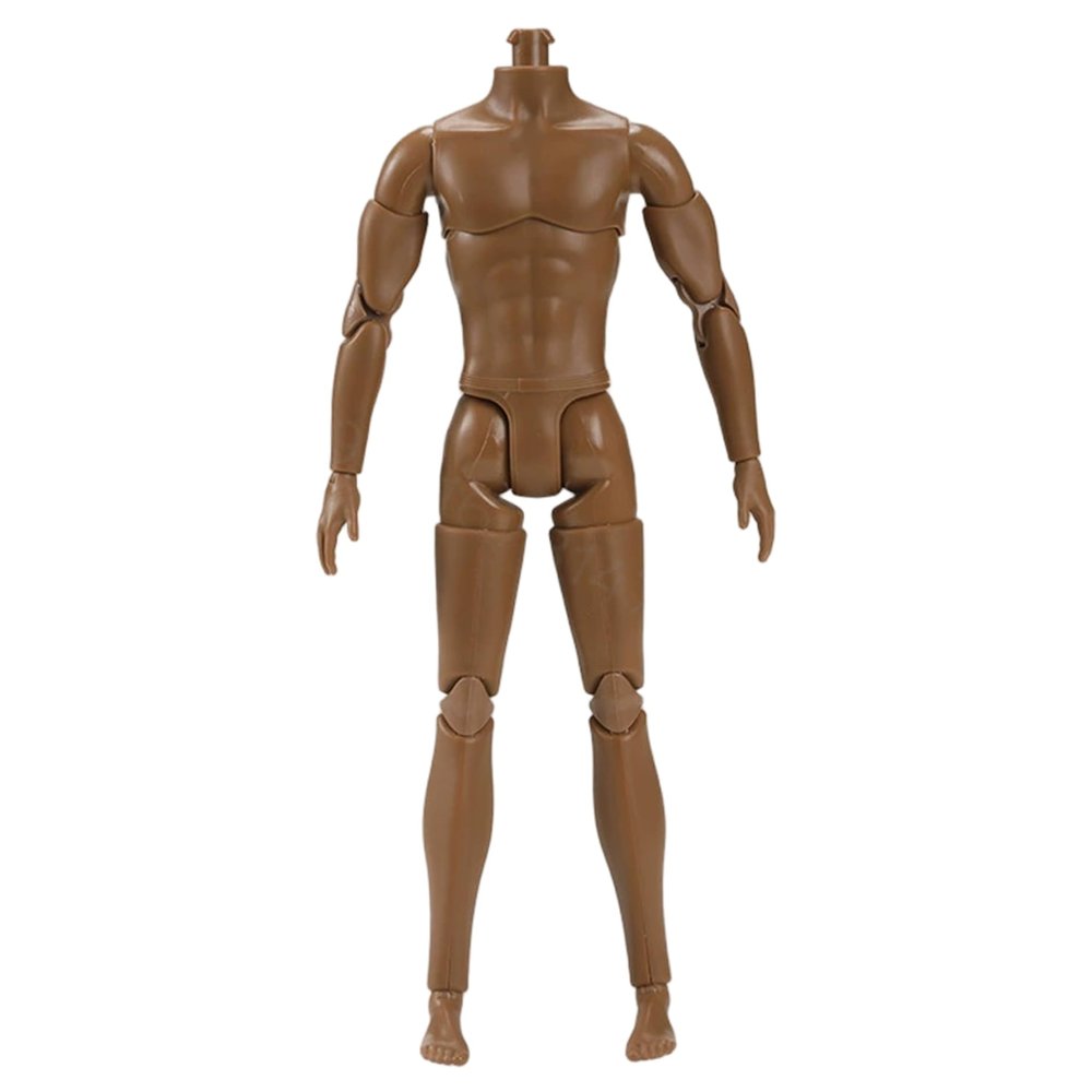 1/6 Scale Action Figure, Multi Jointed Movable Male Muscular Action Figure Body for Display Doll Collection, Brown.