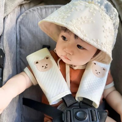 2Pcs Seatbelt Covers Cute Cartoon Bear Car Seatbelt Covers for Kids Soft Baby Car Seat Strap Pads Shoulder Pad Neck Cushion Protector, Xmas Decorations