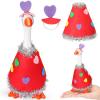 AmazingSpark 1 Set Valentine's Day Mini Desk Goose Outfit 7 Inch Magnetic Goose Statue Key Holder Romantic Valentine Clothe for Magnetic Duck Statue Table Desk Key Holder Decor (Red,Mini Heart) view 1