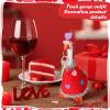 AmazingSpark 1 Set Valentine's Day Mini Desk Goose Outfit 7 Inch Magnetic Goose Statue Key Holder Romantic Valentine Clothe for Magnetic Duck Statue Table Desk Key Holder Decor (Red,Mini Heart) view 4