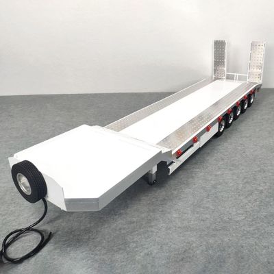 wheelfun 1:14 5-axle Metal Trailer Electric Tailgate Legs for RC Tractor Car Trucks Model Hobby Grade Model for Ages 14+