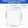 100 Set Magazine Bags and Boards  Premade Resealable Sleeves with Acid-Free Backing Boards | Archival Clear Storage & Protection for Comics, Magazines & Collectibles (Premade Resealable, 100) view 2