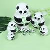 Sewroro 10 Layers Cartoon Panda Nesting Toys, Russian Nesting Dolls Wooden Craft, Home Decoration view 2