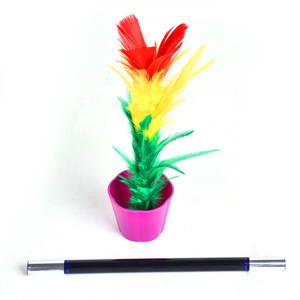 2 Set Wand to Flower Magic Tricks - Swing Your Wand and Flower Will Appear Magic Stick to Flower Easy Magic Trick Toys Show Performance Props - styleB