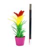 2 Set Wand to Flower Magic Tricks - Swing Your Wand and Flower Will Appear Magic Stick to Flower Easy Magic Trick Toys Show Performance Props - styleB view 2