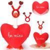 AmazingSpark 1 Set Valentine's Day Mini Desk Goose Outfit 7 Inch Magnetic Goose Statue Key Holder Romantic Valentine Clothe for Magnetic Duck Statue Table Desk Key Holder Decor (Red,Heart) view 1