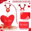 AmazingSpark 1 Set Valentine's Day Mini Desk Goose Outfit 7 Inch Magnetic Goose Statue Key Holder Romantic Valentine Clothe for Magnetic Duck Statue Table Desk Key Holder Decor (Red,Heart) view 3