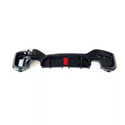 ABS Rear Lip Diffuser Spoiler Bumper Compatible for BMW 1 Series M Sport F20 F21 M135i M140i 2017-2018(Glossy Black Led)