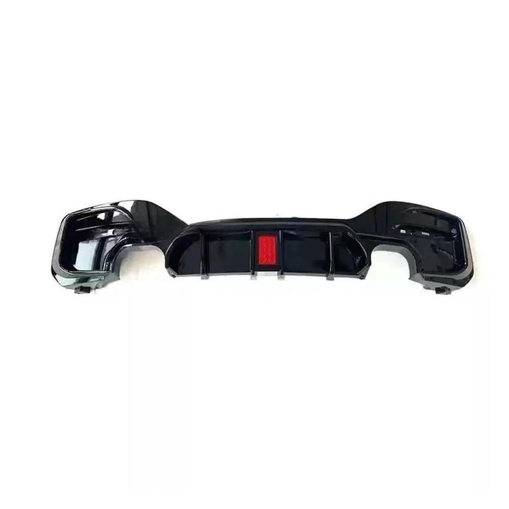 ABS Rear Lip Diffuser Spoiler Bumper Compatible for BMW 1 Series M Sport F20 F21 M135i M140i 2017-2018(Glossy Black Led)