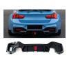 ABS Rear Lip Diffuser Spoiler Bumper Compatible for BMW 1 Series M Sport F20 F21 M135i M140i 2017-2018(Glossy Black Led) view 2