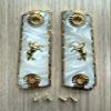 1911 Grips Full Size Gold Metal Frame White Pearl Inlay Gold Metal Colt Horse view 2