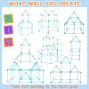 BZseed Fort Building Kit for Kids DIY Play Tent & STEM Construction Toys Ultimate Indoor/Outdoor Fort Building Activities for Boys & Girls Ages 4-15 Educational Creative Toy Birthday & Festival Gift view 3