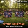 2-Pack Tactical Bunker & Foldable Battlefield Obstacles 59x34 Combat Battle Zone Fort, Compatible with Laser Tag, Foam Blaster, Birthday Activities, Party Supplies + Interactive Target Board view 2