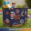 2-Pack Tactical Bunker & Foldable Battlefield Obstacles 59x34 Combat Battle Zone Fort, Compatible with Laser Tag, Foam Blaster, Birthday Activities, Party Supplies + Interactive Target Board view 3