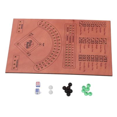 Keenso Baseball Dice Board Game with Dice and Marbles, Suitable for All Ages, Includes Storage Bag