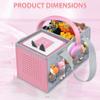 IBVIVIC Carrying Case for Toniebox Starter Set and Figurines, Portable Travel Felt Cloth Musical Toy Folding Bag with Handle for Toniebox 2 and Accessories (Sakura Pink) view 2