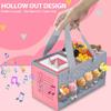 IBVIVIC Carrying Case for Toniebox Starter Set and Figurines, Portable Travel Felt Cloth Musical Toy Folding Bag with Handle for Toniebox 2 and Accessories (Sakura Pink) view 4