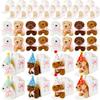 72 Pcs Dog Party Favors Include 24 Mini Stuffed Dog Animals Toys Plush Dog Animals and 24 Foldable Boxes 24 Birthday Hats for Adopt a Dog Party Favors Animal Party Goodie Bag Fillers (Dog Style 1) view 1