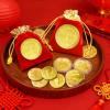 12 Sets Chinese Horse Coin 2026 Year of The Horse Zodiac Coin Gold Chinese Lucky Coin with 12 Red Drawstring Bags Lunar New Year Blessing Gifts with Protective Case view 2