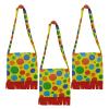 LUOZZY 3pcs Clown Shoulder Bags Colorful Dotted Crossbody Costume Accessories for Halloween Cosplay Kids Women Phone Purse view 1
