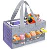 IBVIVIC Carrying Case for Toniebox Starter Set and Figurines, Portable Travel Felt Cloth Musical Toy Folding Bag with Handle for Toniebox 2 and Accessories(Purple) view 1