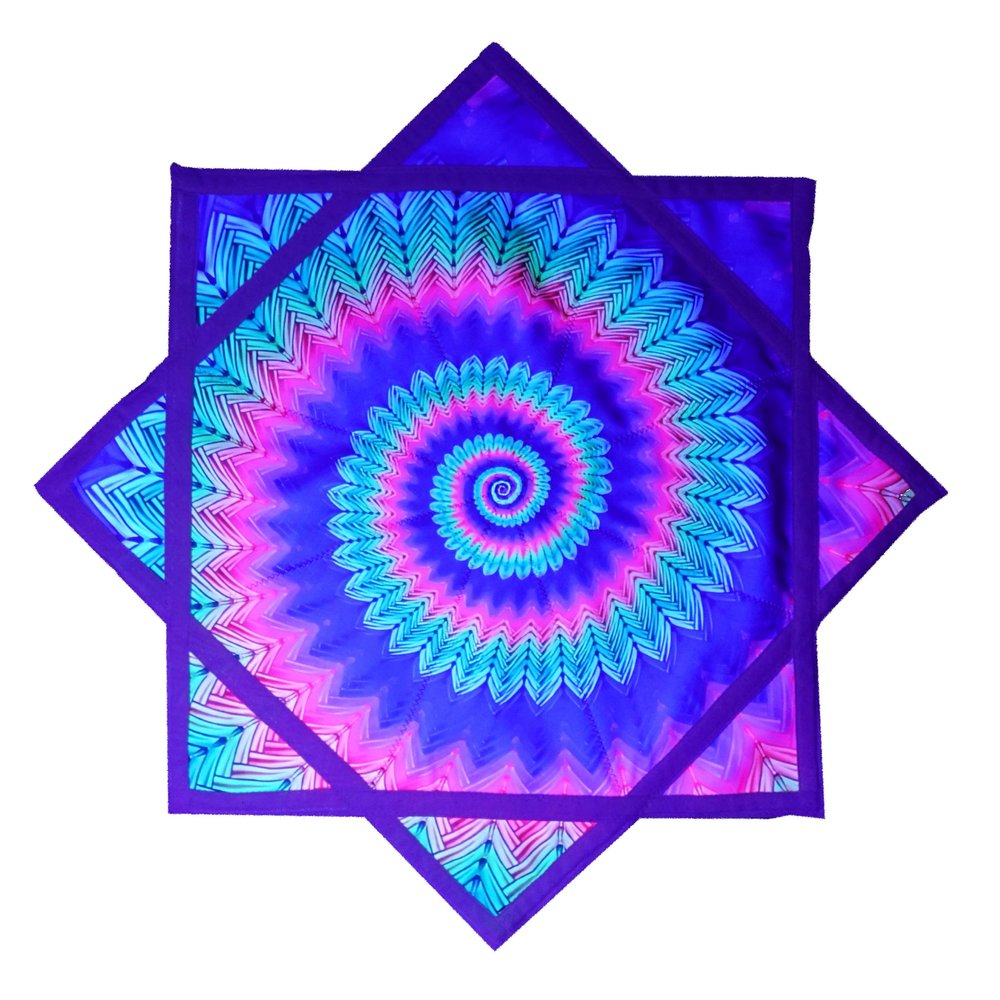 Flow Star (UV Reactive) Beginners Cloth Spinning Easy to Rotate Juggling and Flow Toy Dapo Star R07-style1 Multicolor
