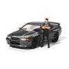 1:64 Diecast Model Car Compatible with Nissan Skyline GT-R (R32) Nismo Gunmetal W/Matsuda Figure Tsugio Matsuda Collection Limited Edition by Mini GT MGT00869 view 2