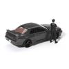 1:64 Diecast Model Car Compatible with Nissan Skyline GT-R (R32) Nismo Gunmetal W/Matsuda Figure Tsugio Matsuda Collection Limited Edition by Mini GT MGT00869 view 3
