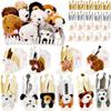 61 Pcs Adopt a Puppy Party Favors Include 20 Mini Stuffed Animals Plush Toy Set 20 Foldable Boxes 20 Birthday Crown Hats and 1 Plastic Fence for Dog Party Favors Animal Party Goodie Bag Fillers view 1