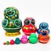 10 Layer Nesting Doll Nesting Wishing Dolls Wood Stacking Nested Set for Birthday Gift, Green view 4