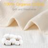 100% Organic Cotton Muslin Pack and Play Sheets Fitted 38x26, Mini Crib Sheets Compatible with Graco/hiccapop/YENING/Dream On Me/Babylicious Pack N Play Mattress, Playard Bedding Sheet Bed Cover view 4
