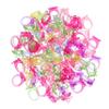 WINOMO 100Pcs Candy Color Resin Finger Rings Random Colors Finger Jewelry Party Accessories Random Color view 1