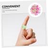 WINOMO 100Pcs Candy Color Resin Finger Rings Random Colors Finger Jewelry Party Accessories Random Color view 3