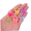 WINOMO 100Pcs Candy Color Resin Finger Rings Random Colors Finger Jewelry Party Accessories Random Color view 4