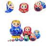 10 Layer Nesting Doll Nesting Wishing Dolls Wood Stacking Nested Set for Birthday Gift, Blue view 4