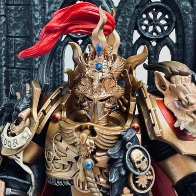 BEERISE WH Parts Helmet 01 Accessories AC - Legio Custodes Constantin Valdor - PVC Soft Rubber Model Accessories Applicable to JOYTOY Products - Age 15 +