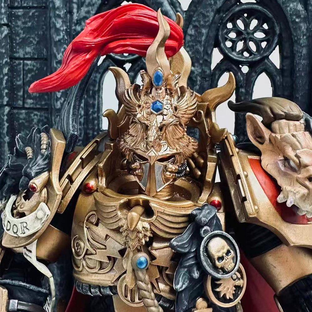 BEERISE WH Parts Helmet 01 Accessories AC - Legio Custodes Constantin Valdor - PVC Soft Rubber Model Accessories Applicable to JOYTOY Products - Age 15 +