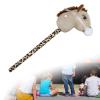 ToysCentral Basics Portable Animal Head Riding Stick for Boys and Girls, Beige view 3