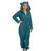 Kids Onesie Winter Furry Fleece Jumpsuit Warm One Piece Halloween Outfit for Boys (A-Blackish Green, 10-11 Years) view 3