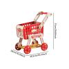 Children's Shopping Cart Supermarket Trolley Toy Creative Simulation Shopping Cart for Party Gift, red view 2