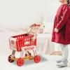Children's Shopping Cart Supermarket Trolley Toy Creative Simulation Shopping Cart for Party Gift, red view 4