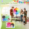 24-Inch Prize Wheel with Lockable Wheels, Portable 14-Color Spinning Prize Wheel, Adjustable 33"-66" Height Spin Doodle Game Spinner with Folding Tripod Stand, Storable Spinning Wheel for Prizes view 3