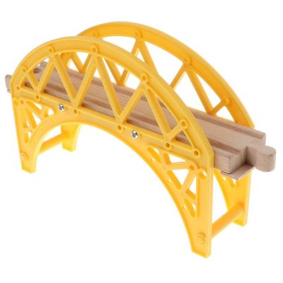 Wooden Traffic Blocks with DIY Train Bridge Accessories
