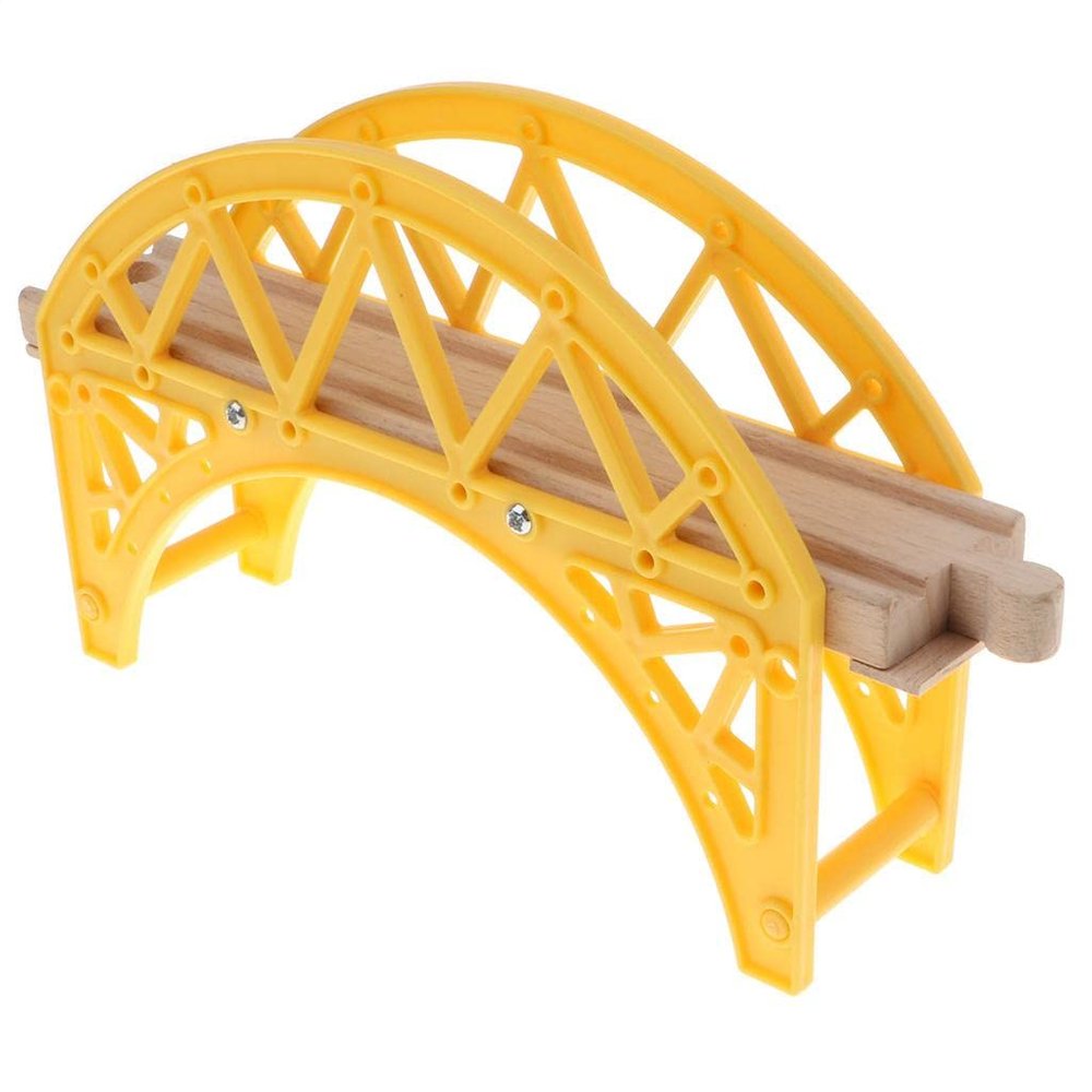 Wooden Traffic Blocks with DIY Train Bridge Accessories